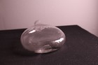 Antique Hand Blown Glass Flask Bottle Clear Flat Pocket Style Vintage Apothecary
