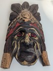 Native American Wood Hand Sculpted Painted 12 x 6  Wall Hanging Mask 