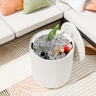 Outdoor Cooler Side Table  2-in-1 Ice Chest Cool Side Table With Storage  Rem   