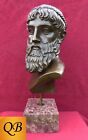 Bronze Figurine Zeus Greek God Statue Mythology Beard Sculpture Art Deco Figure
