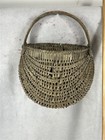 Antique Basket Wall Hanging Splint Early Paint 11x9 X4 Hand Made Original 1800s