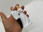 Porcelain Bride   Groom Cake Topper - Figurine Wedding  Engagement Party Decor  