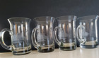 Beer Mugs Etched Glass Set Of 4 Nautical Sailing Steins Drink Glasses