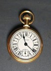 Vintage Westclox    the Conductor    Train Railroad Wind-up Pocket Watch   Works   