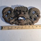 Vintage Nepalese Chhepu Carved Wood Panel Mask Himalayan Protection Folk Art 