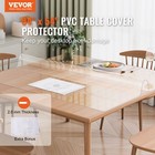 Vevor Pvc Table Protector 54x54 Inch Clear Plastic Desk Protector 2 0mm Thick