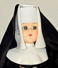 Vintage Mcm Catholic Nun 12  Doll Whimple Veil Sleepy Eyes Christianity Decor