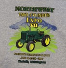 Vintage John Deere 2-cylinder Tractor Expo Crewneck Sweatshirt Heather Gray 2xl