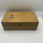 Vintage Microscope And Wooden Case With Slides 1950s