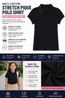 Girl s Short Sleeve Stretch Pique Polo Shirts School Uniform 5 - Pack  4-20  New