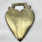 Brass Horse Medallion Antique English Solid Heart Love Affection Parade Harness