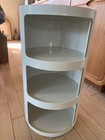 Vintage Kartell Componibili Classic 3 Tier White Anna Castelli Side Table