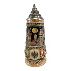 Deutschland Germany Painted City Landscapes Le German Beer Stein  5 L Pewter Lid