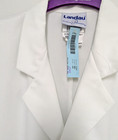 Men s Landau Mid-length Lab Coat  Sz  46  Color white  3pockets access Slits  