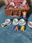 Madeline Vintage Picnic Basket Set Ceramic Toy Tea Set And Madeline Dollornament