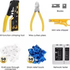 Rj45 Crimp Network Crimper Cat5 Cat6 Cat7 Tool Kit Ethernet Pass Through Crimper