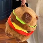 21cm Capybara Plush Toy Cute Stuffed Animal Doll Fluffy Beach Style Kids Gift