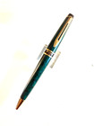 2000s Prussian Green Lacquered Waterman Expert Ballpoint Pen Gold Trim Near Mint