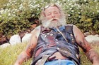 Motorcycle Club Member Photograph Texas Louisiana  Photo Sleeping Biker 8 5 X 11