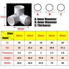 3-way Elbow Pvc Plumbing Fitting Pipe 20mm-50mm Socket Tee Corner Fittings Blue