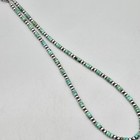 18  4mm Turquoise Sterling Navajo Pearl Petite Necklace Southwest Squash Pawn