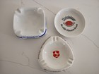 Lot Of 3 Vintage German Ashtrays trinket Dish Beer tobacco Advertising Ceramic