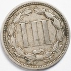 1868 Three Cent Nickel Coin 3c Very Good  vg  Details