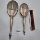 Vintage Sterling Silver 3pc Dresser Set Mirror Hair Brush Comb Holder Webster Co