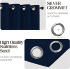 Navy Blue Blackout Curtains 84 Inch Length 2 Panels Set  Room Darkening Drapes F