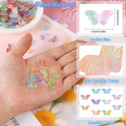 120 Pcs Glass Butterfly Beads For Jewelry Making   Crystal Butterfly Bracelets B