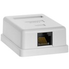 White Rj45 Surface Mount Box Cat5 Cat6 Cable Female Rj45 Connector 1 2 Ports