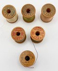 Lot Vintage Wooden Thread Spools Belding Corticelli Mercerized Cotton Pure Silk
