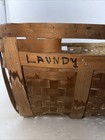 Vintage X-large Handled Rectangular Wicker Laundry Basket 29   22    11 5  Sturdy