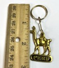 Lot 10 Pieces Gold Tone Llama Keychain With Peru Engraving     2 75 Inches     New