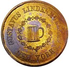  1863  New York Ny-630-aq-1b  r-8  G Lindenmueller Civil War Token 