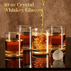 Whiskey Glasses Set Of 2  Old Fashioned Cocktail Glass  10 Oz Whiskey Glasses  B