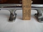 Boat Cleat chrome Over Brass Vintage nice Patina 10 x2 