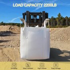 10 Pack Fibc Bulk Bag  Ton Bag  35 l X 35 w X 43 h  2200lbs Swl  Duffle Top F   