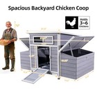 Wooden Chicken Coop Hen House Poultry Hutch Pet Cage W  Nesting Box Backyard