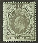 Travelstamps  1907 Southern Nigeria  Stamps   40  Edward Vii  1s Mint Mogh Fault