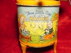 Vintage 1930 s J Chein  three Little Pigs  Tin Toy Washing Machine W  Wringer