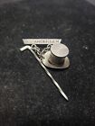 Antique Victorian Top Hat   Cane Pin Award Sterling 925 Silver Medal
