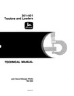 John Deere Tm1034 301  401 Tractor  Loader Technical Manual