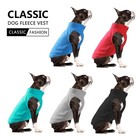 Small Blue Fleece Dog Vest Jacket Warm Pet Clothes For Small Dogs Pullover