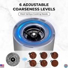 Electric Stainless Steel Salt   Pepper Grinder Set With Led   6 Levels