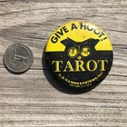 Tarot Advertising Pinback Button Pin Badge Owl Scarce Vintage U s  Games Systems