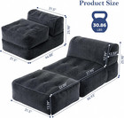 Large Bean Bag Lounger Chair - Oversized Comfy Floor Sofa - Gray