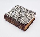 Edwardian Sterling Silver Mounted Birthday Book Birmingham 1905