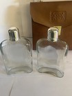 Vintage Leather Travel Bar Set  Dual Glass Flasks Royal Crest  Germany