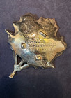Vintage Virginia Metal Crafters Brass Sugar Maple Leaf Tray 3-48 Copyright 1950